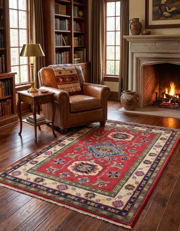 3' 10 x 6' Hand Knotted Kazak Rug