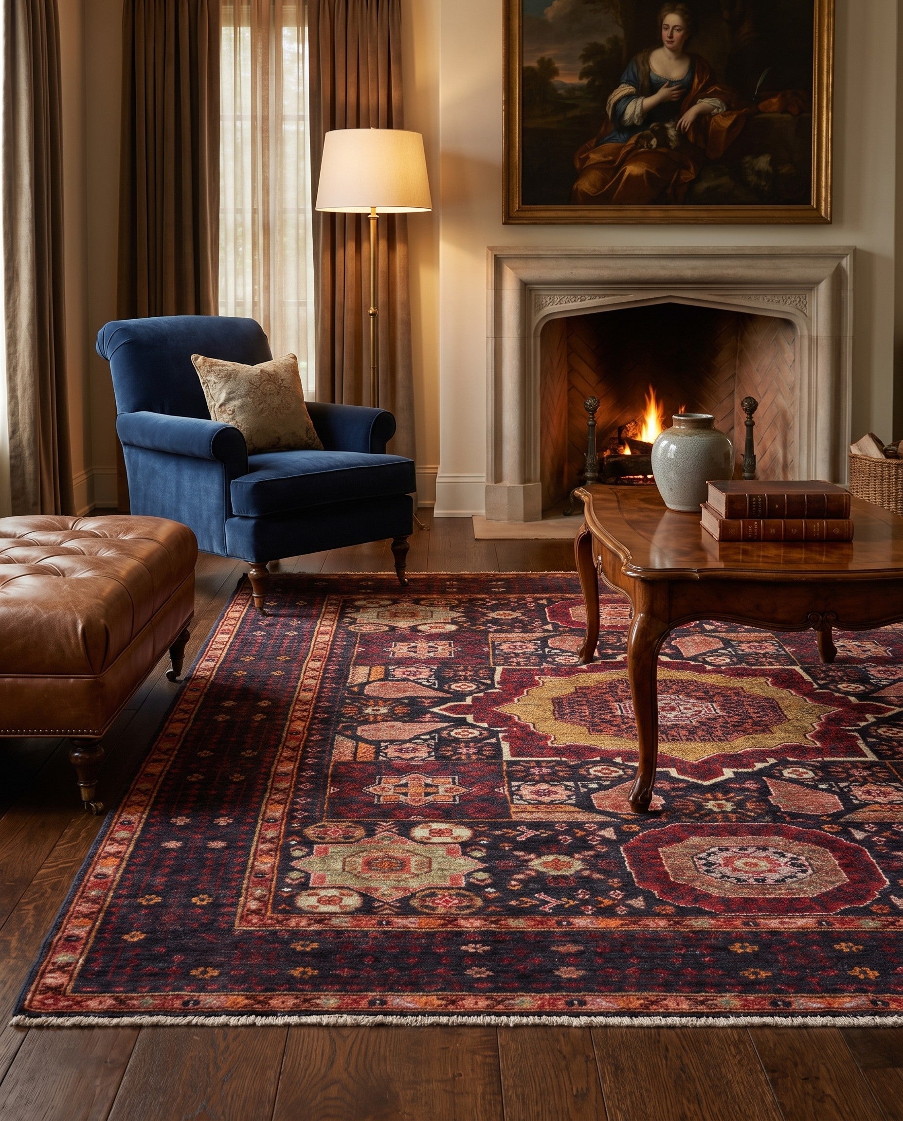 5' 1 x 6' 5 Hand Knotted Mamluk Ziegler Rug