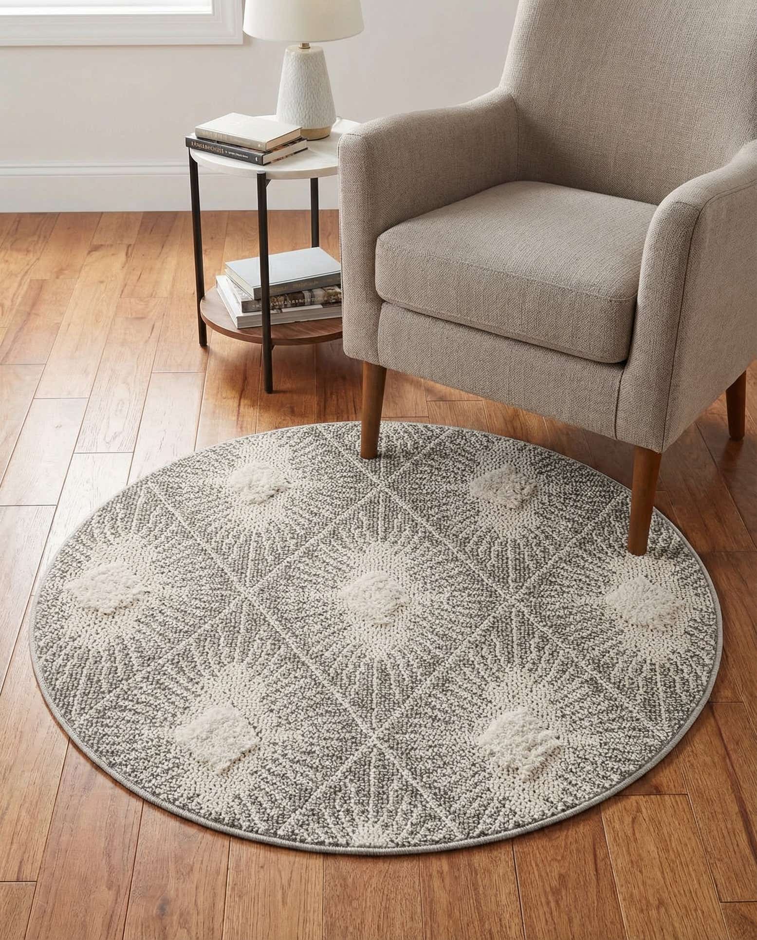 3' 3 x 3' 3 Boho Round Rug