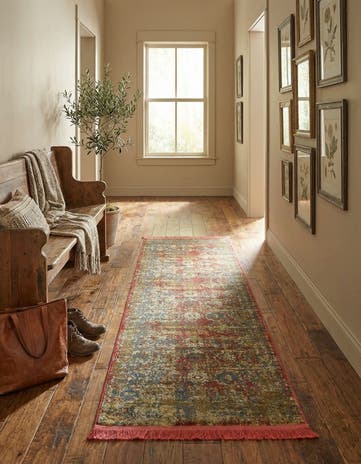 Red Santiago Runner Rug