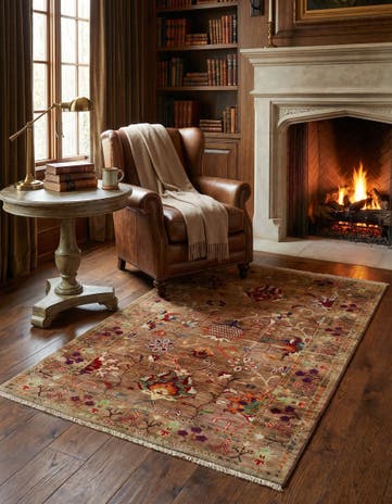3' 3 x 4' 11 Hand Knotted Ariana Ziegler Rug