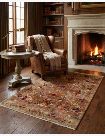 3' 3 x 4' 11 Hand Knotted Ariana Ziegler Rug