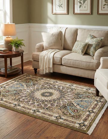 Green Nain Design Rug