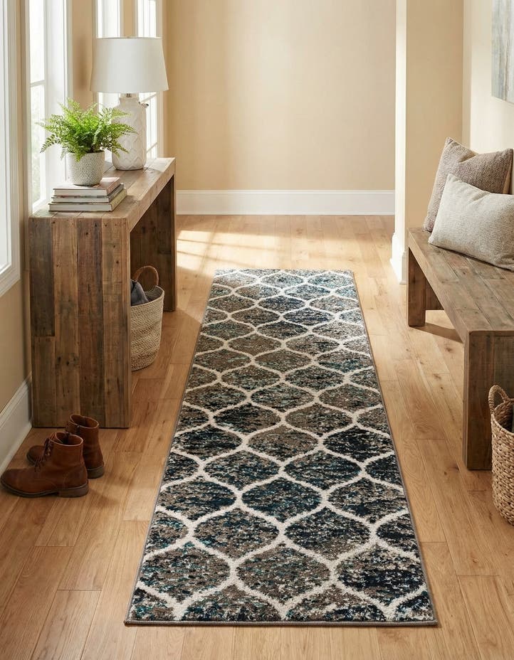 2' x 7' Lattice Frieze Runner Rug