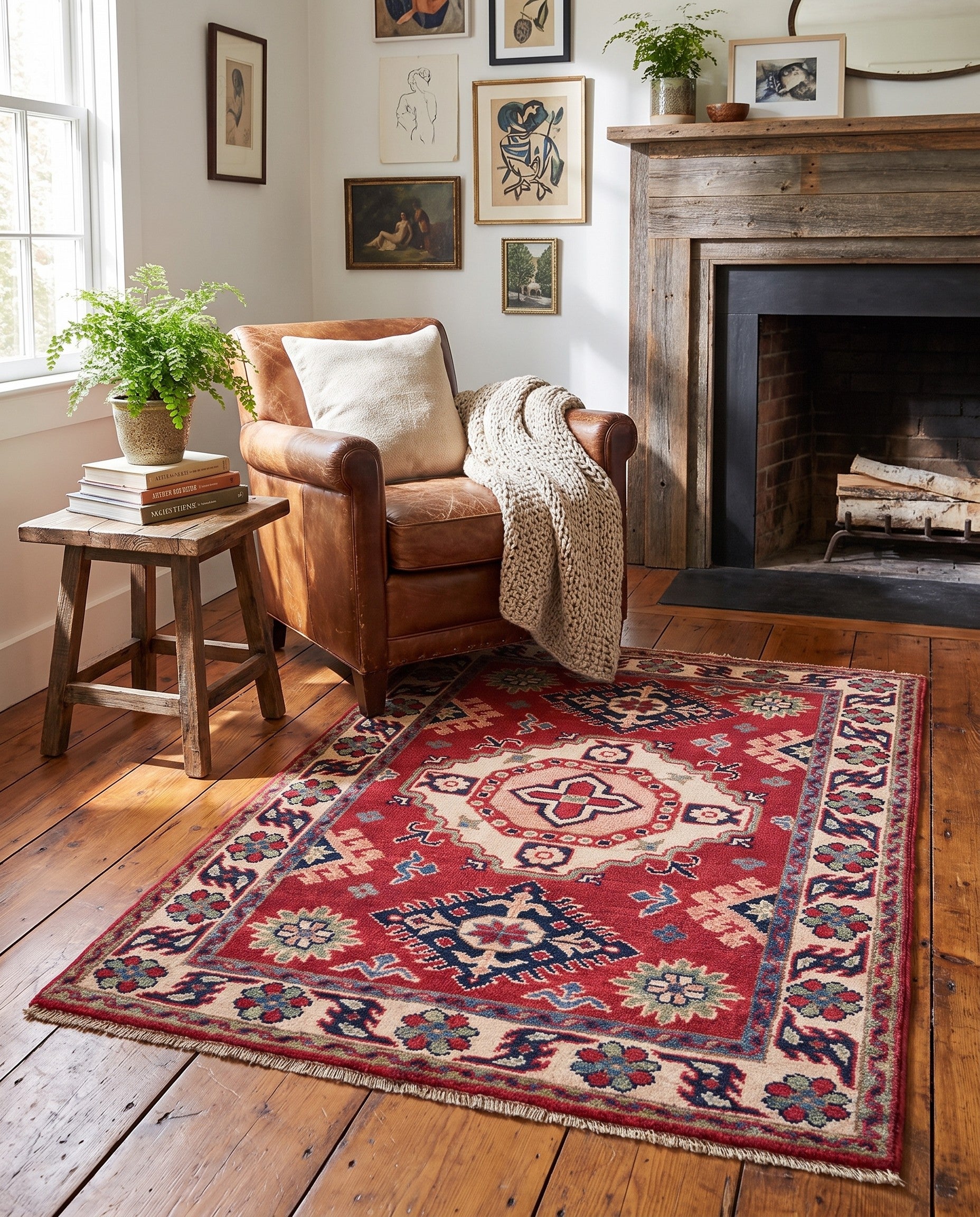 2' 7 x 3' 10 Hand Knotted Kazak Rug