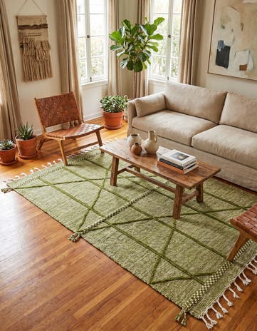 5' x 8' 5 Hand Knotted Moroccan Wool Rug