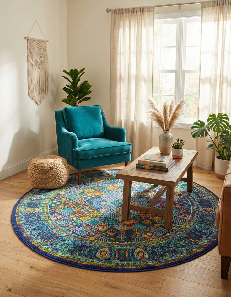 Detail image of 6' x 6' Calypso Round Rug