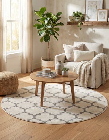 6' x 6' Lattice Round Rug