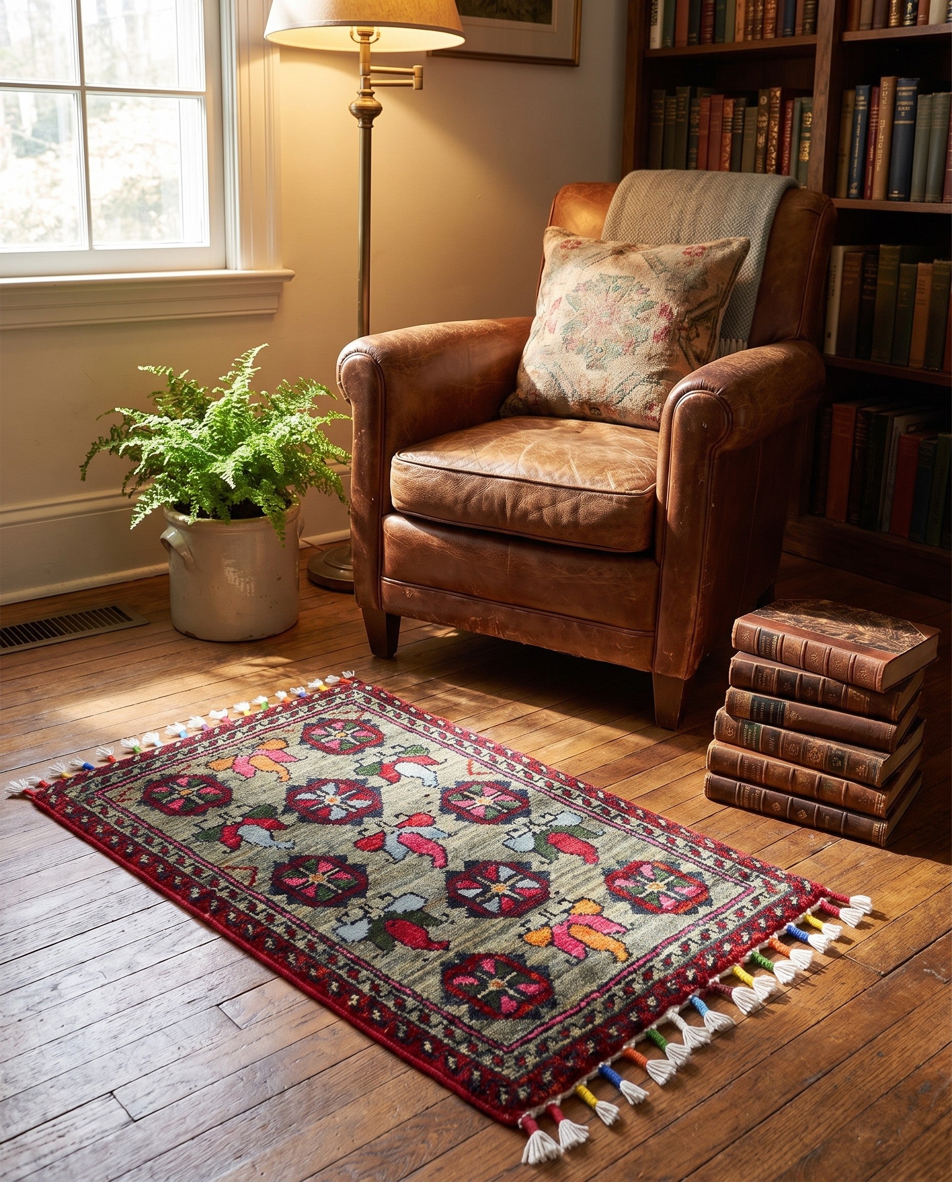 1' 3 x 2' 1 Hand Knotted Modern Ziegler Rug