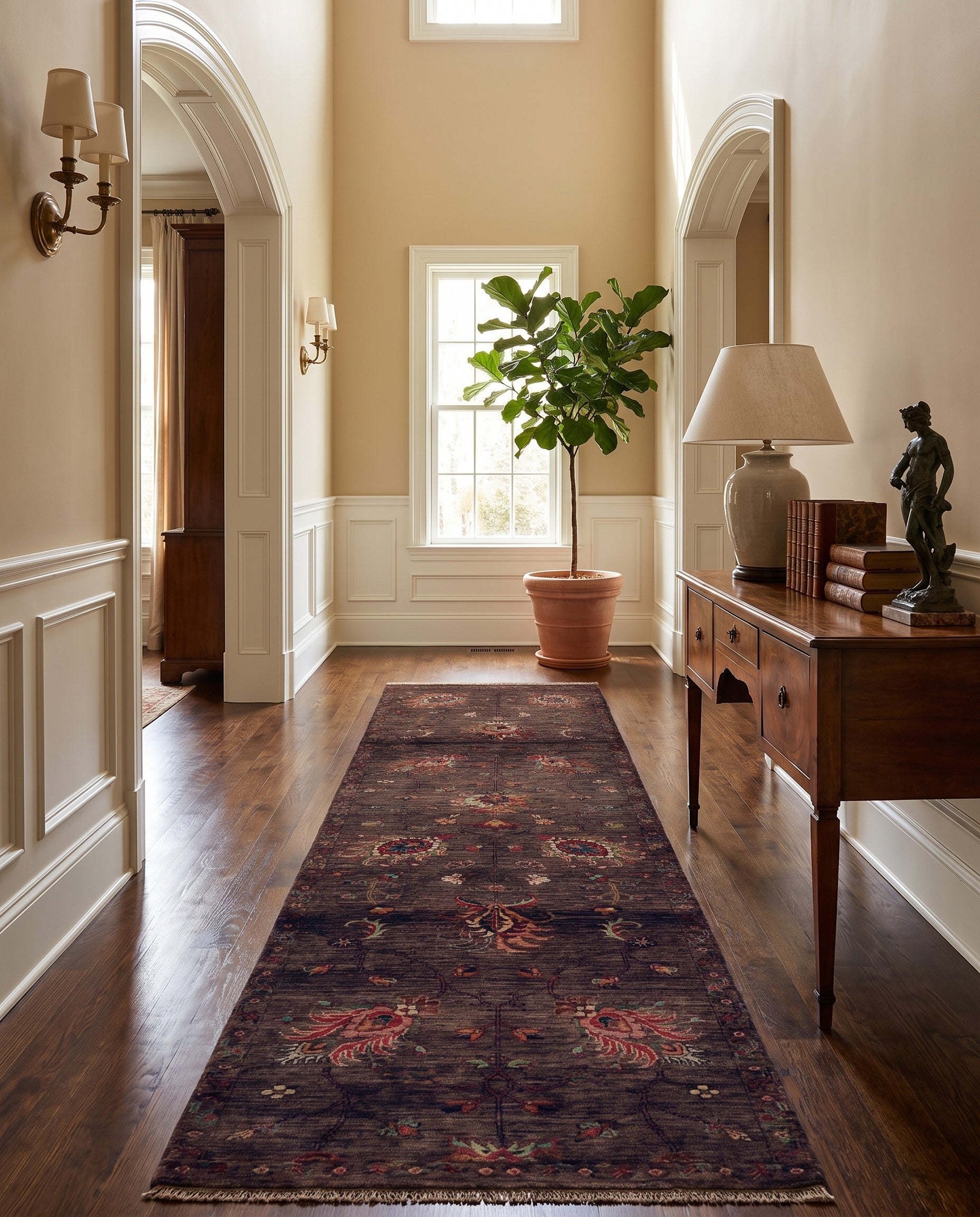 2' 8 x 9' 9 Hand Knotted Ariana Ziegler Runner Rug