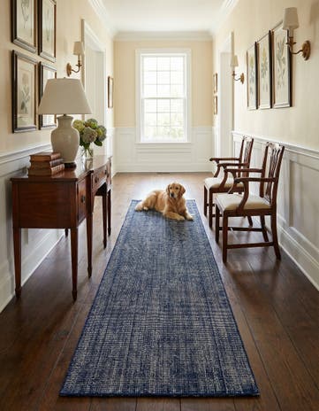 2' 7 x 12' Hand Woven Jill Zarin English Manor Farmhouse Wool Runner Rug
