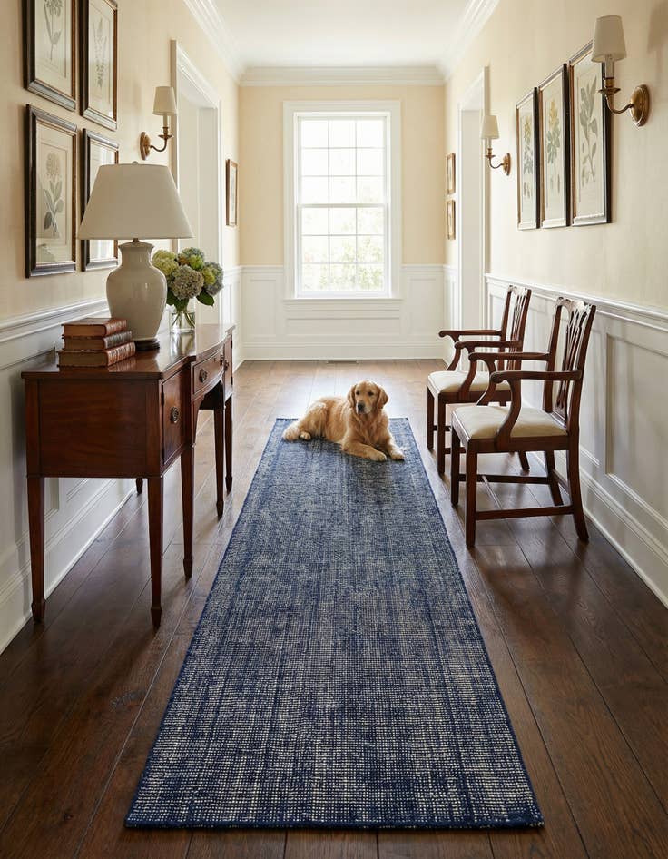 Detail image of 2' 7 x 12'  Hand Woven Jill Zarin English Manor Farmhouse Wool Runner Rug