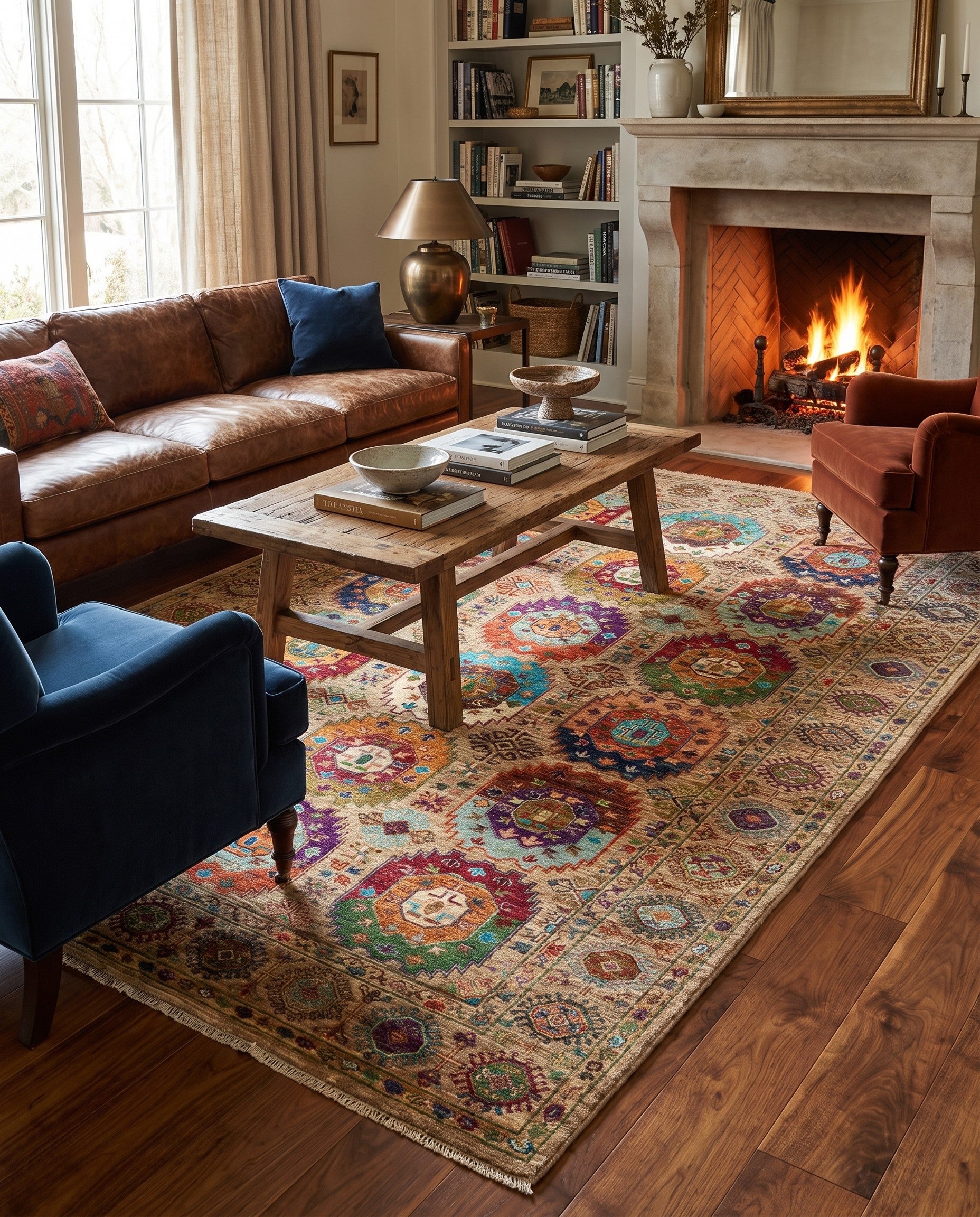 6' 11 x 10' Hand Knotted Ariana Ziegler Rug