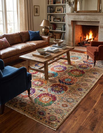 6' 11 x 10' Hand Knotted Ariana Ziegler Rug