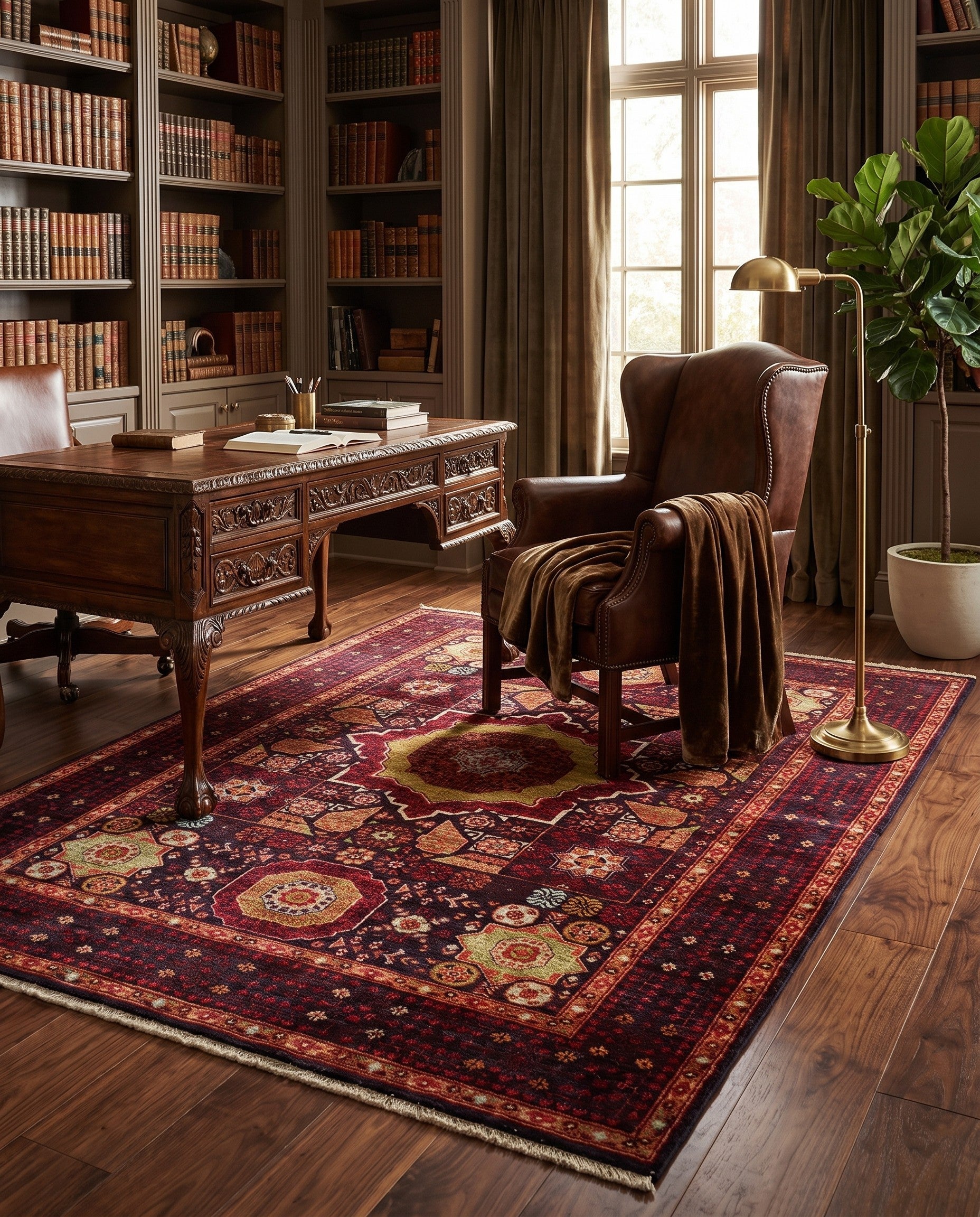 5' 9 x 8' Hand Knotted Mamluk Ziegler Rug