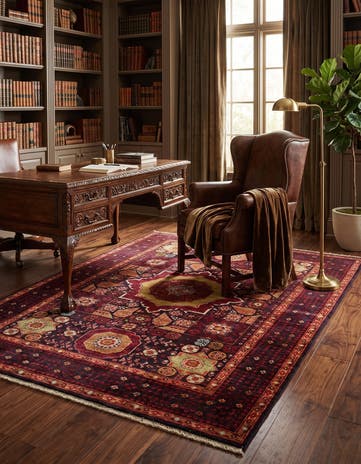 5' 9 x 8' Hand Knotted Mamluk Ziegler Rug