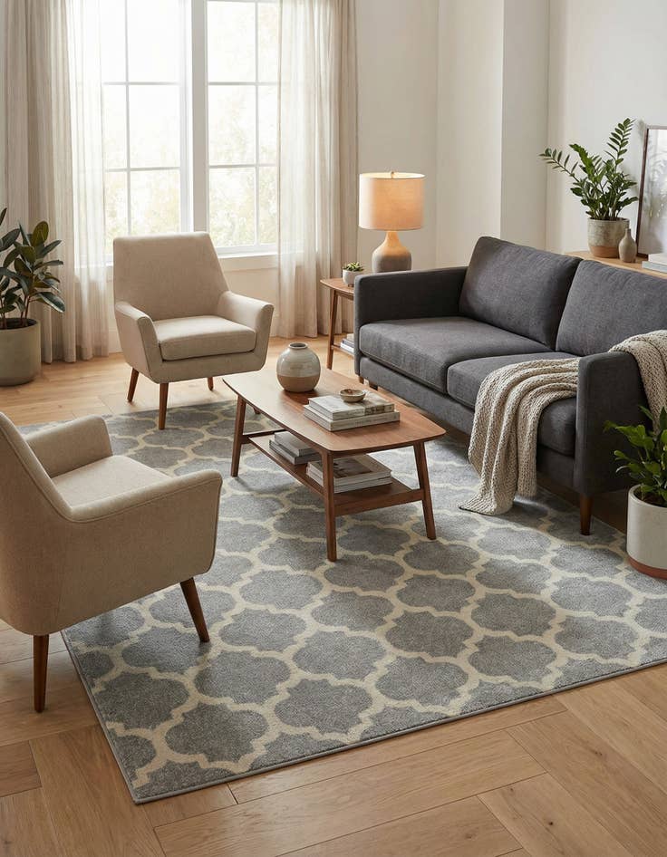 Detail image of 7' 10 x 10' Lattice Rug