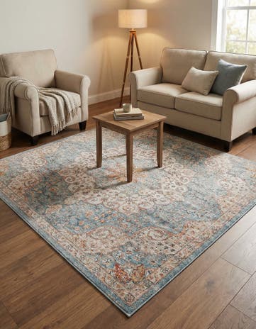 Blue Newport Square Rug