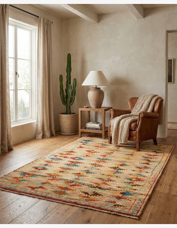 4' 4 x 6' 2 Hand Knotted Balouch Wool Rug