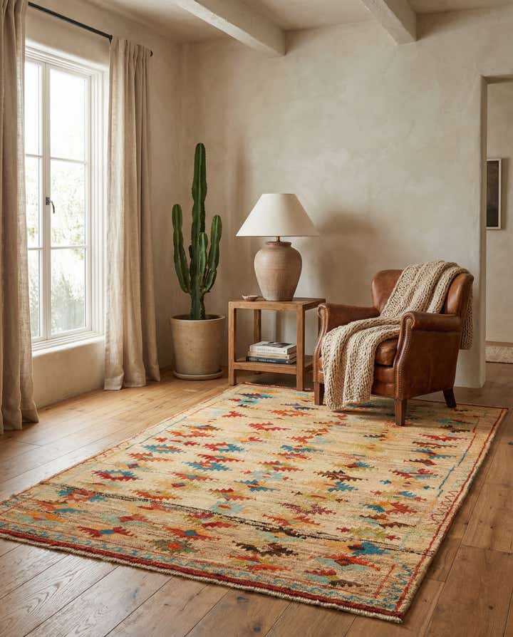 4' 4 x 6' 2 Hand Knotted Balouch Wool Rug
