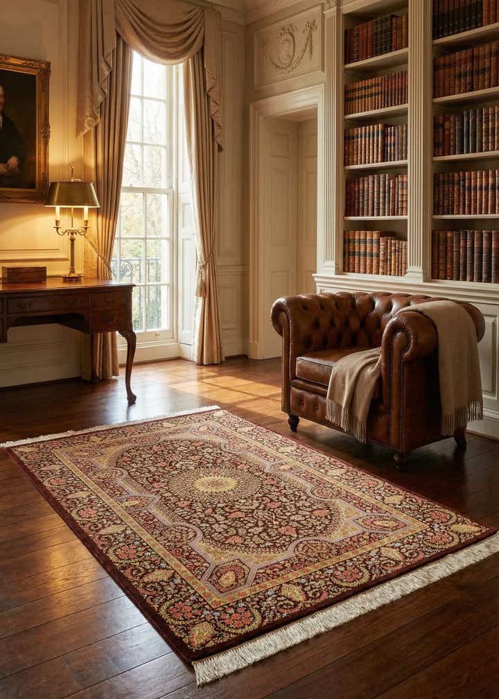 3' 3 x 5' 1 Ghom Silk Rug