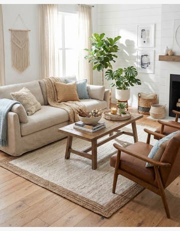 White Handmade Braided Jute Rug