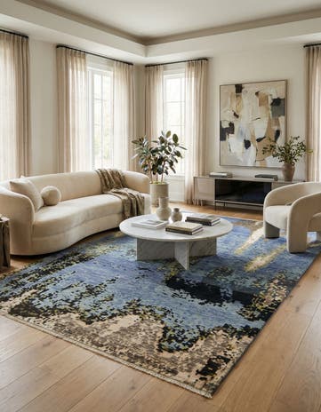 6' 5 x 9' 9 Hand Knotted Darya Rug