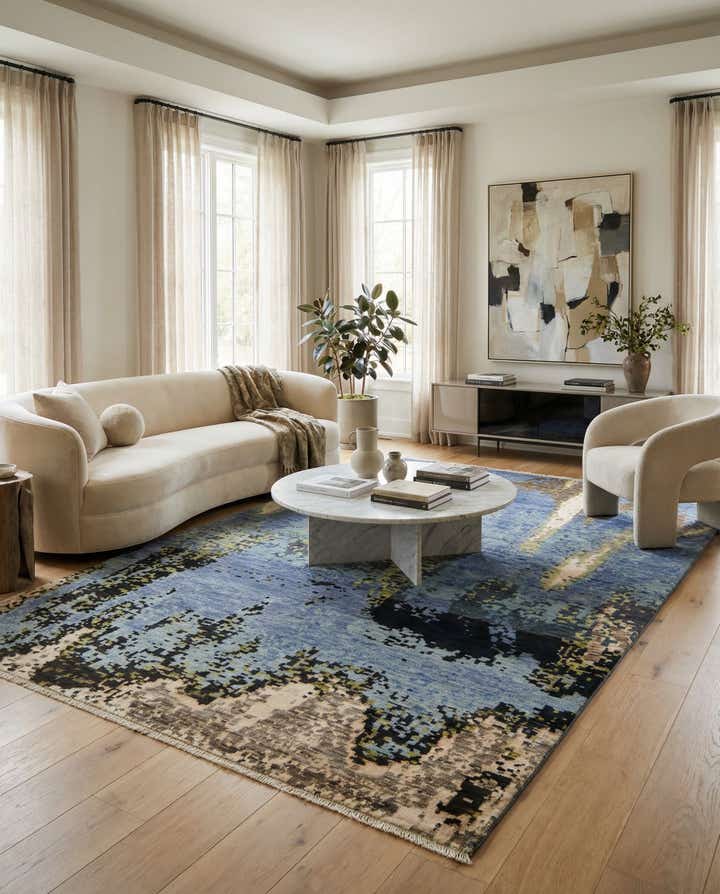 6' 5 x 9' 9 Hand Knotted Darya Rug