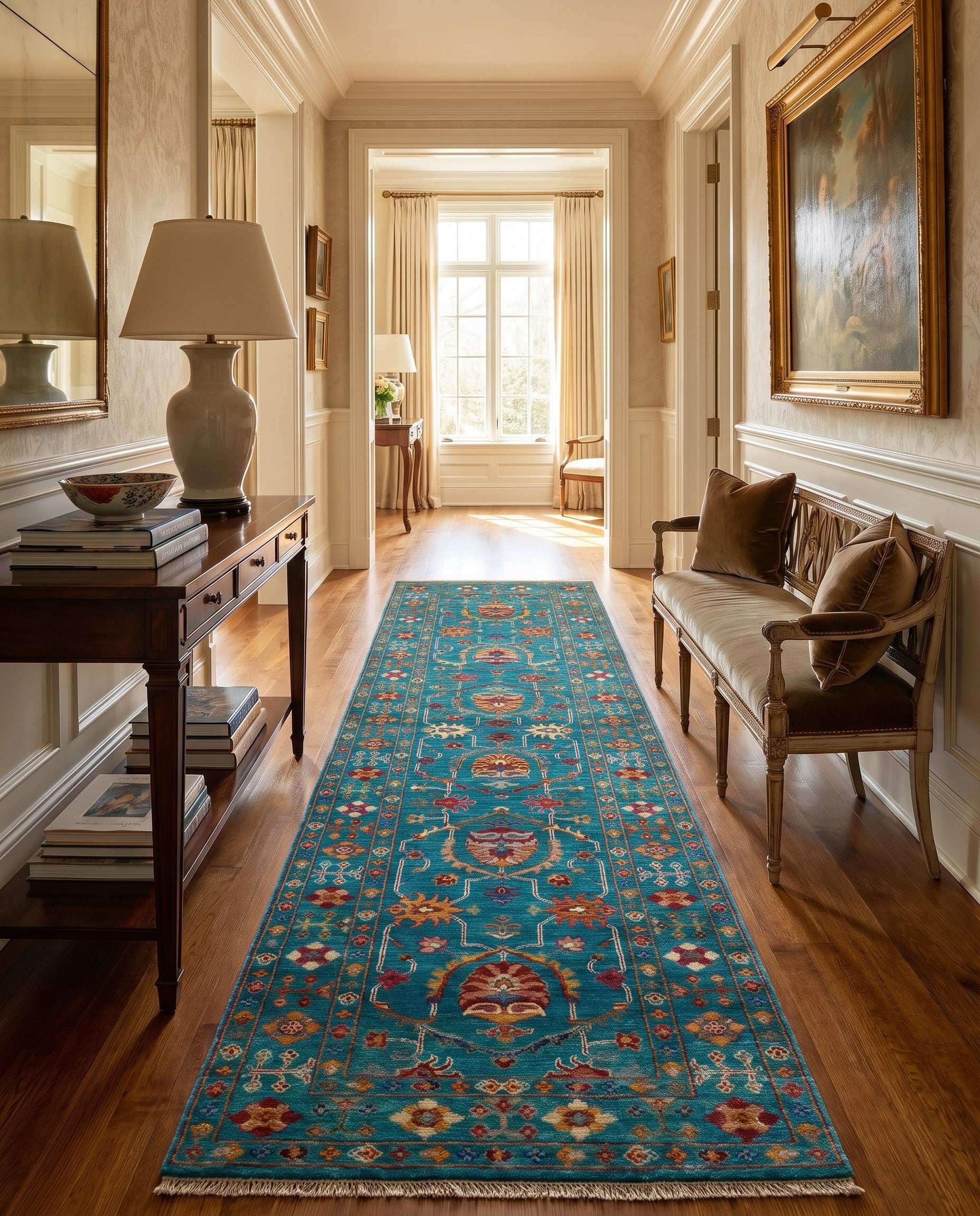 2' 9 x 9' 11 Hand Knotted Ariana Ziegler Runner Rug