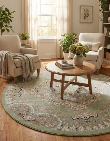 7' 10 x 7' 10 Kamala Washable Round Rug