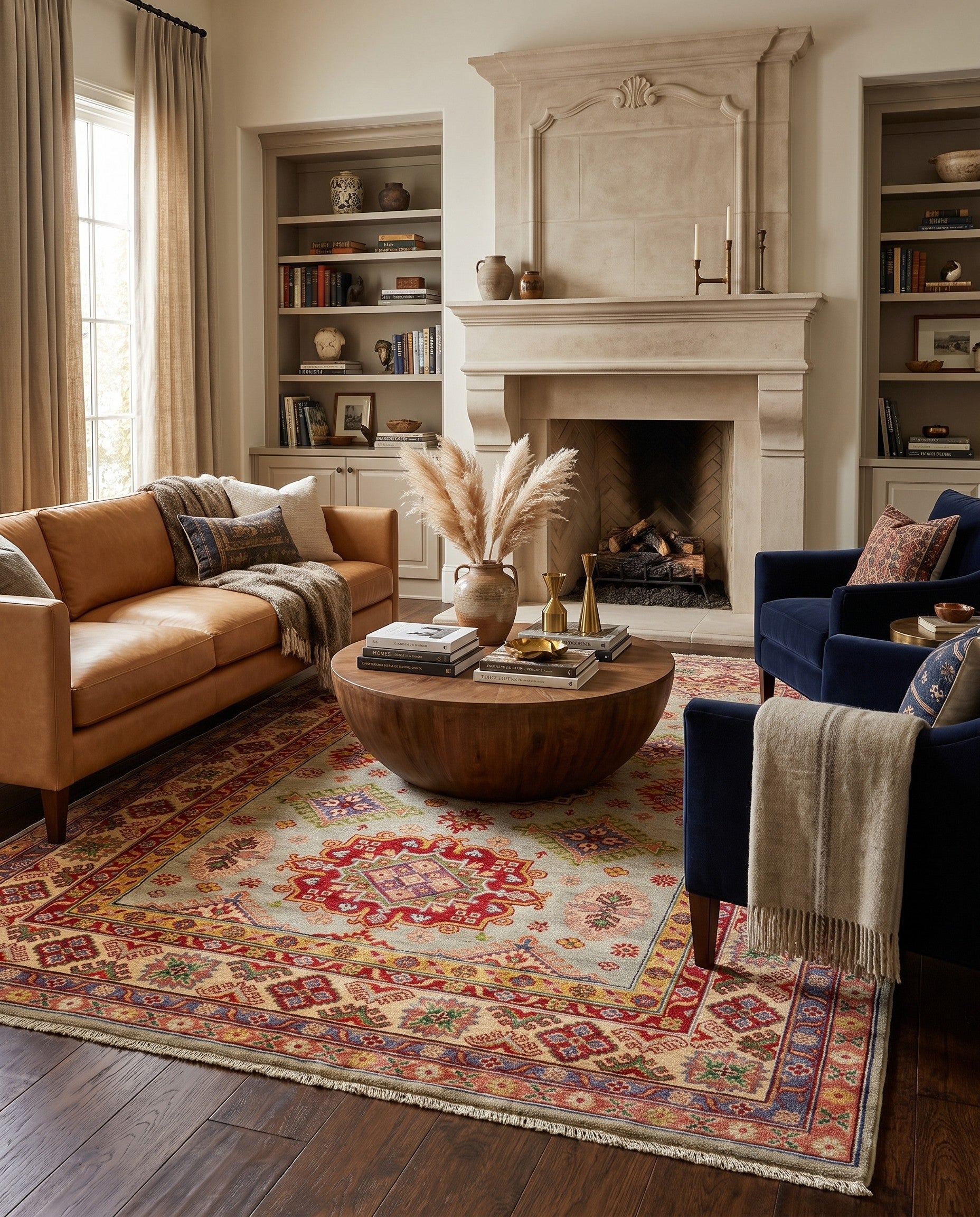 6' 1 x 9' 1 Hand Knotted Kazak Rug