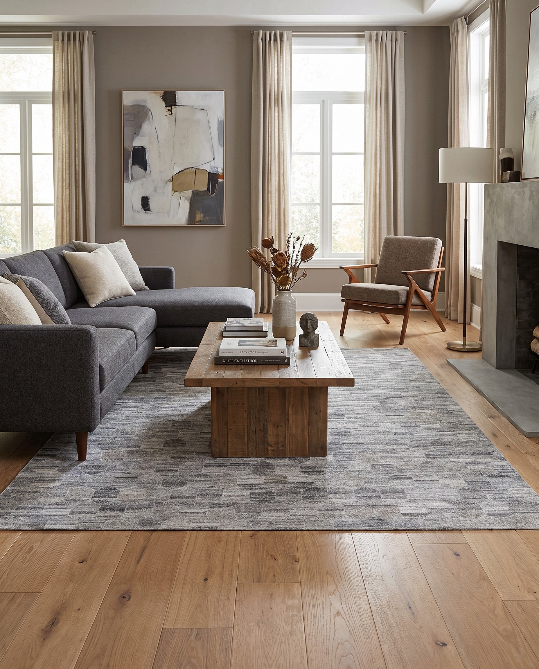 5' 1 x 8' Cowhide Rug