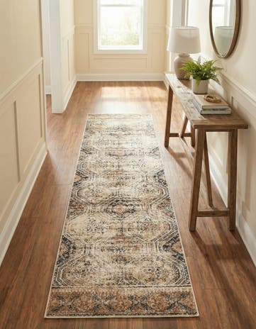 Blue Beige Eliza Runner Rug