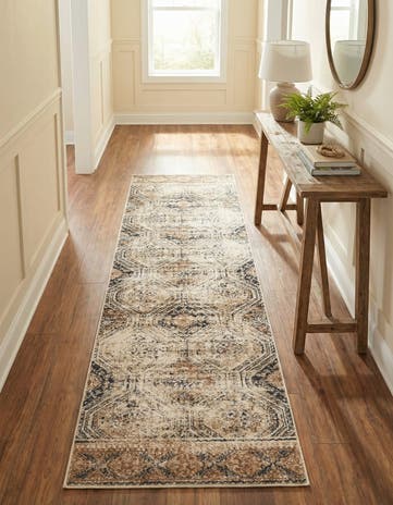 Blue Beige Eliza Runner Rug