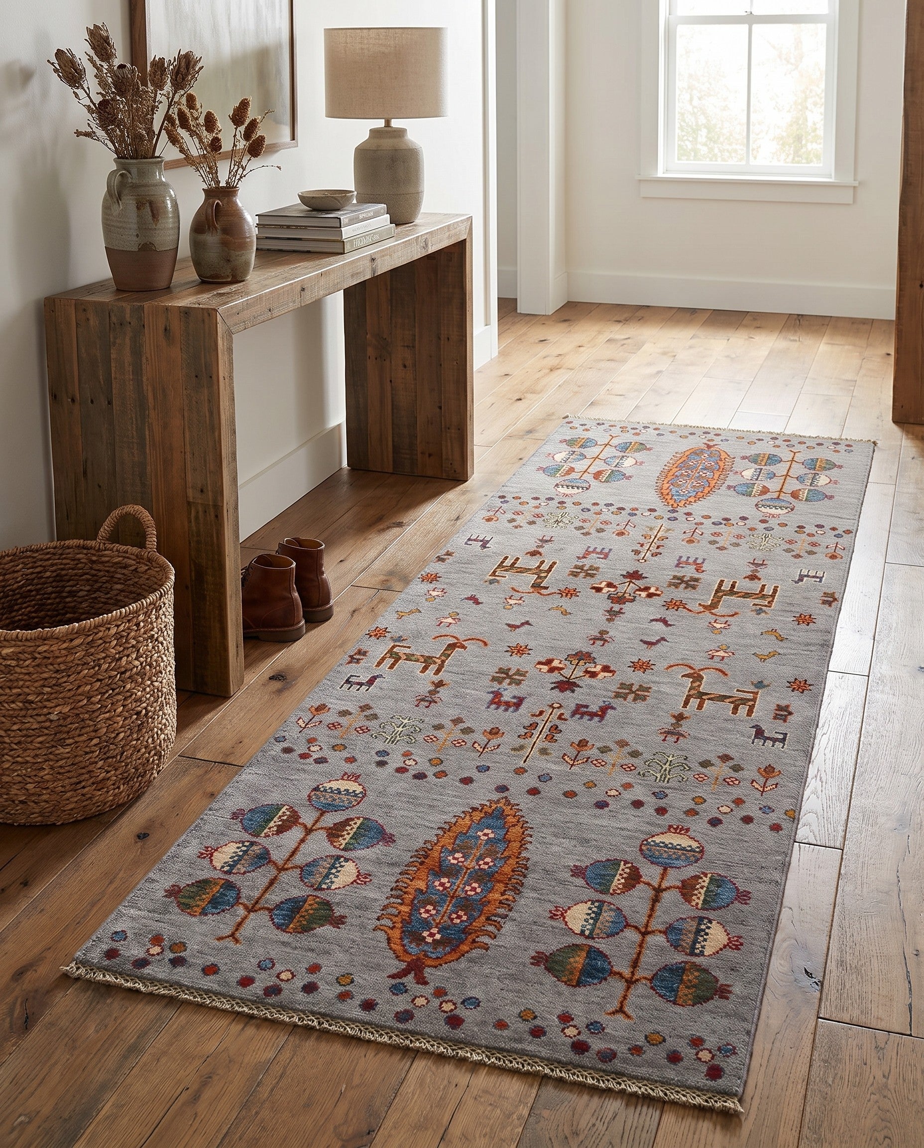 2' 7 x 6' 10 Hand Knotted Kazak Runner Rug