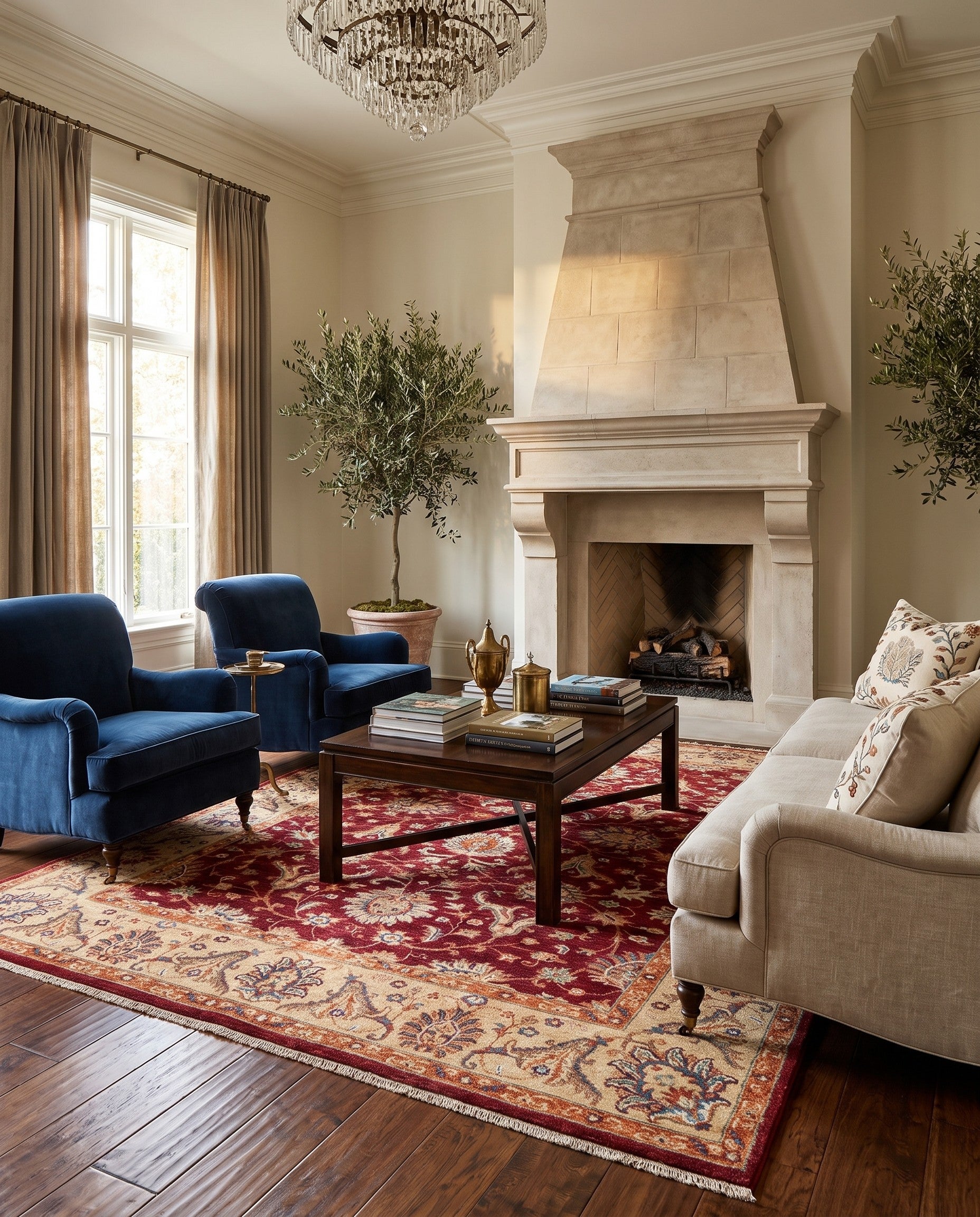 175cm x 265cm Hand Knotted Ziegler Rug