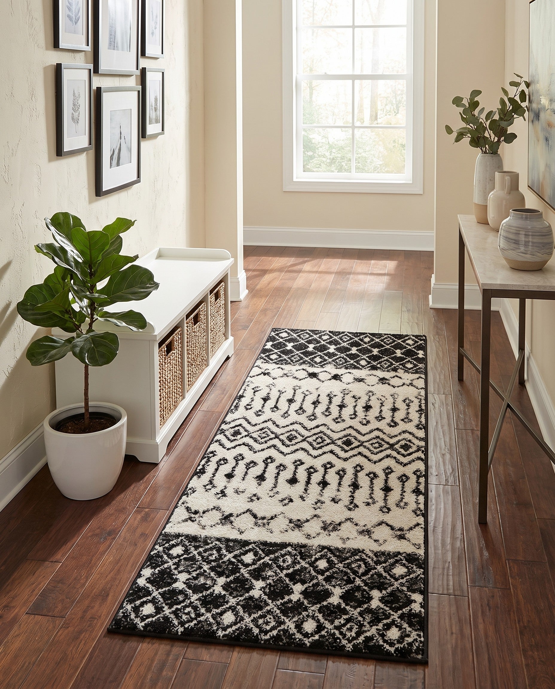 2' x 5' 3 Moroccan Trellis Runner Rug