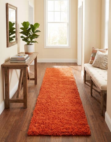 80cm x 365cm Solid Shag Runner Rug