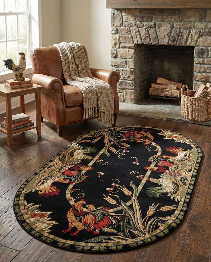 3' x 5' 3 Pastoral Oval Rug