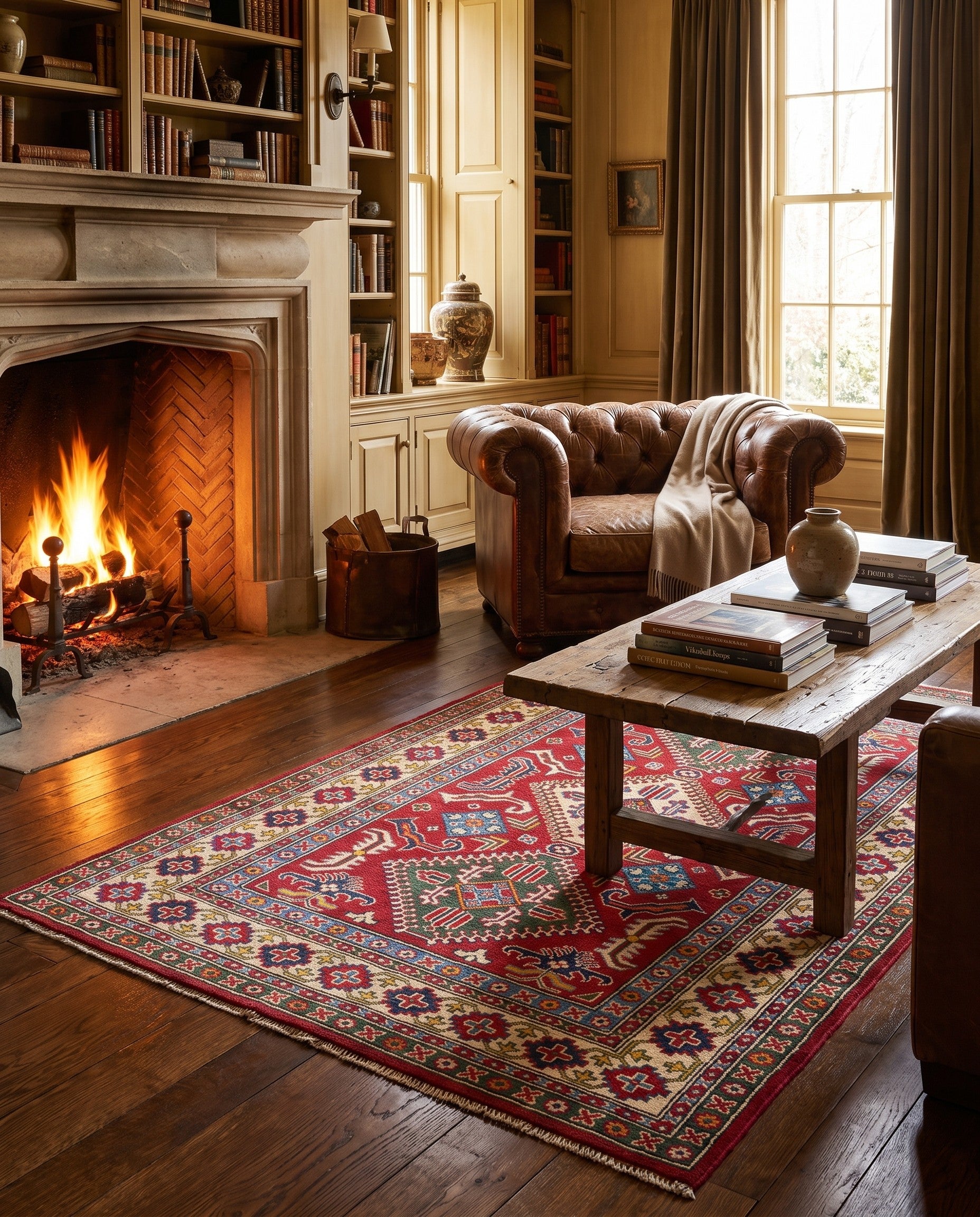 120cm x 190cm Hand Knotted Kazak Rug