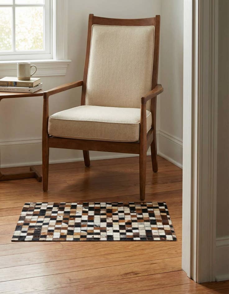 Detail image of 2' x 3' Cowhide Leather Rug