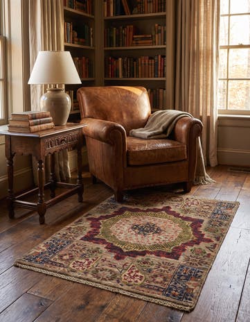 2' x 2' 11 Hand Knotted Mamluk Ziegler Rug