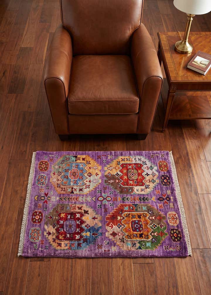 2' x 3' 2 Hand Knotted Ariana Ziegler Rug
