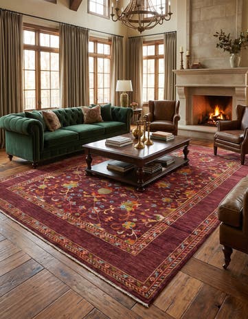 6' 9 x 9' 11 Hand Knotted Ariana Ziegler Rug