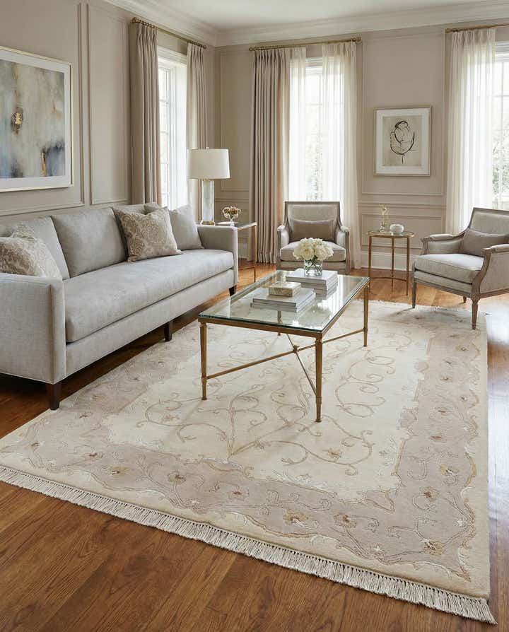 4' 11 x 6' 7 Hand Knotted Darya Wool Rug