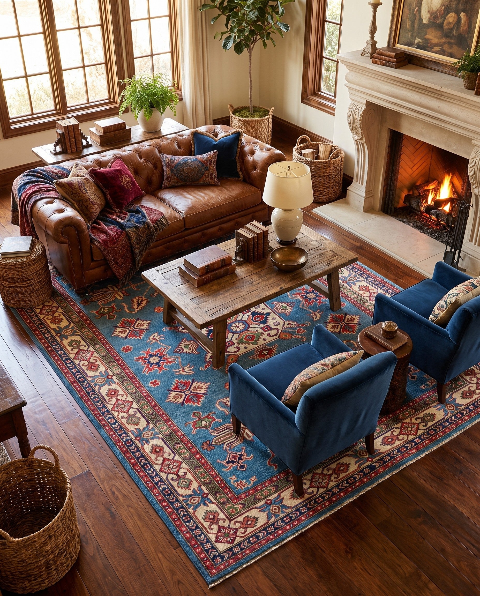 6' 4 x 8' 11 Hand Knotted Kazak Rug