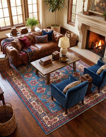 6' 4 x 8' 11 Hand Knotted Kazak Rug