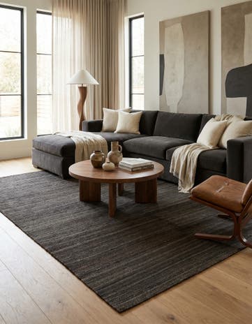 4' 11 x 6' 4 Hand Woven Kilim Modern Wool Rug