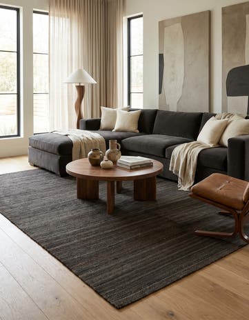 4' 11 x 6' 4 Hand Woven Kilim Modern Wool Rug
