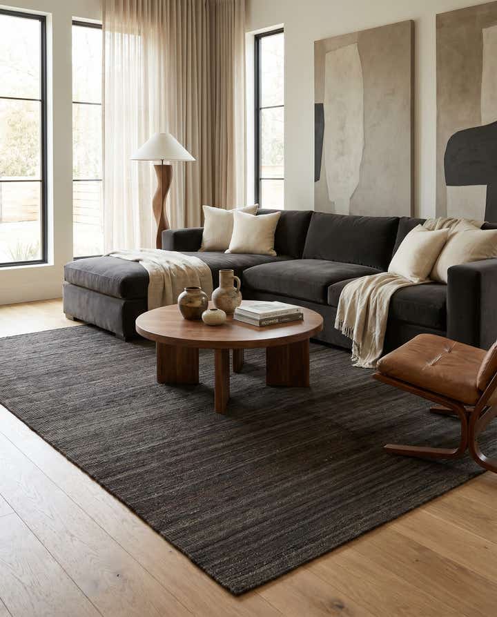 4' 11 x 6' 4 Hand Woven Kilim Modern Wool Rug